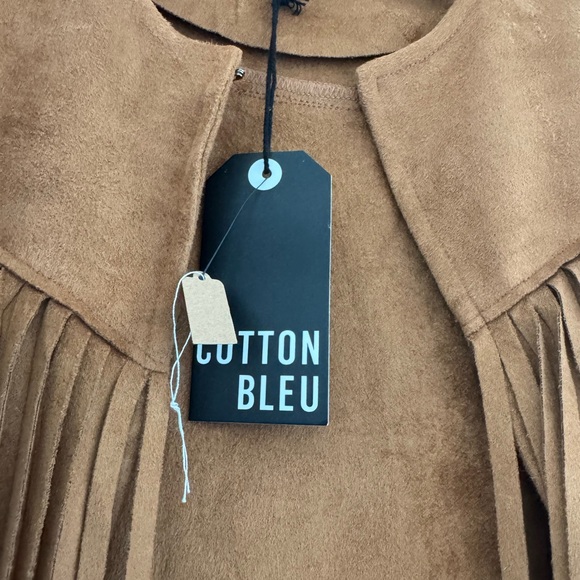 Cotton Bleu Women's Brown Fringe Utility Jacket NWT - Picture 3 of 7